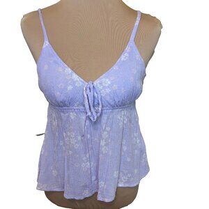 B.P. Purple Camisole Pink & White Floral Size Small Adjustable Straps #178